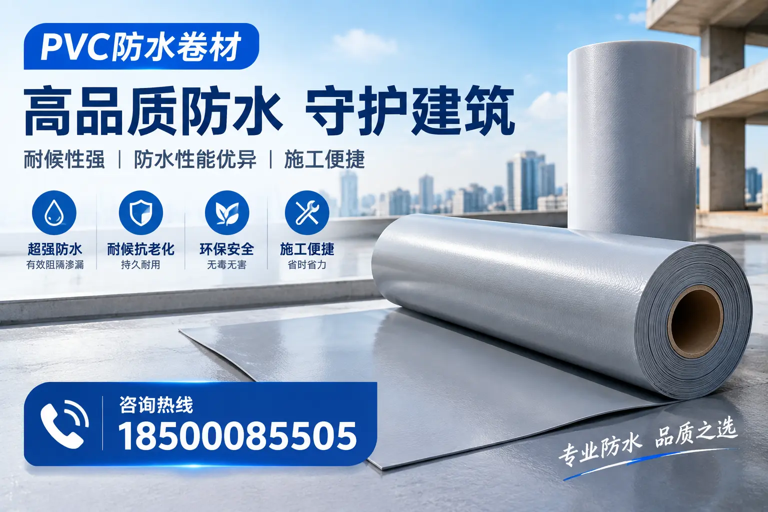 PVC防水卷材的防水效果评测，适合曲靖的科学依据